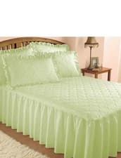 Image of Plain Quilted Bedspread With Pillow Shams Sold Separately by Chums