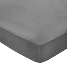 Image of Bedeck of Belfast 300 Thread Count Fitted Sheet Super King Size Charcoal
