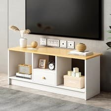 Image of Wood TV Cabinet Entertainment Centre TV Stand Media TV Unit Engineered W/Drawer