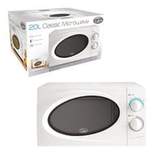 Image of Quest 35850 20L 700W Classic Manual Dial Microwave White A Energy Class