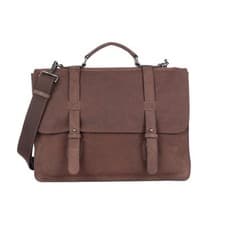 Image of Oran Leather - Beijing Satchel - Dark Brown | Mid Brown