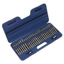 Image of Sealey Security TRX-Star*/Hex/Ribe/Spline Bit Set 56pc 3/8" & 1/2"Sq Drive AK219