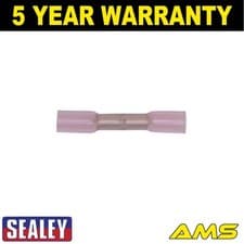 Image of Sealey Heat Shrink Butt Connector Terminal 4.8mm Red Pack of 100 RTSB100