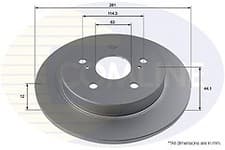 Image of Coated Brake Disc - Supersedes ADC2946V Rear Axle To Fit Alfa Romeo Disco Volant
