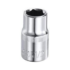 Image of 6-Point Socket 1/2" Drive by 1/2" SAE 1.5" Length CR-V Shallow Sockets