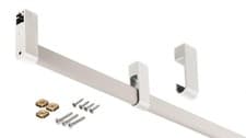 Image of Wardrobe Rail Hanging Oval Aluminium Rails Free Pre Ends + Screws + Cut To Size