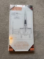 Image of Star Wars Episode VII Glass Poster - X-Wing Fighter (50 x 25cm)