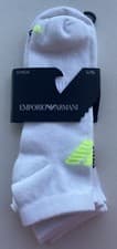 Image of Emporio Armani Mens 3 Pack White Sport Socks Size Uk 9-12 Bnwt