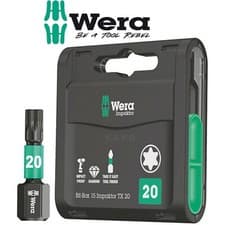 Image of Wera Impact Screwdriver Bits Pack of 15 Torx TX20 x 25mm Impaktor Bit Box 057772