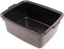 Image of Addis 5 Star Black Durable Rectangular Plastic Bowl for Washing, 42x32cm - 12L