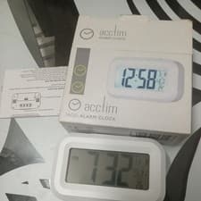 Image of Acctim jago white LCD Compact Digital Alarm Clock