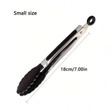 Image of Premium Heat-Resistant Silicone Kitchen Tongs Stainless Steel Handle for BBQ