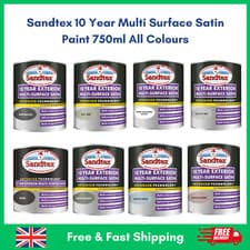 Image of Sandtex 10 Year Multi Surface Satin Paint 750ml All Colours