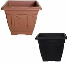 Image of Venetian Plant Pot Planter Base Rectangular Square Wall Fence Saucer Home Garden