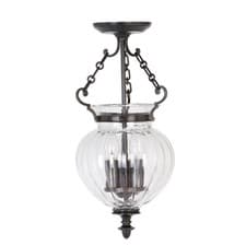 Image of 3 Bulb Ceiling Pendant Light Fitting Old Bronze LED E14 60W Bulb