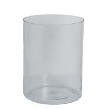Image of Tasman Glass Cylinder Vase Large 40cm Clear Living Room Centrepiece UK