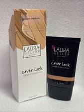 Image of LAURA GELLER COVER LOCK FOUNDATION SHADE GOLDEN MEDIUM 30ML BOXED