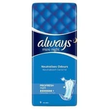 Image of ALWAYS MAXI NIGHT 9 PADS WITHOUT WINGS
