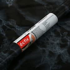 Image of D C FIX BLACK MARBLE STICKY BACK PLASTIC VINYL SELF ADHESIVE FILM WRAP KITCHEN