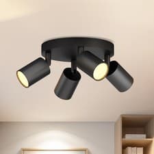 Image of LVWIT GU10 Circular Ceiling Light,Kitchen Lights Ceiling,Black Light Fittings C