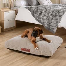 Image of Slumberdown Paws For Slumber Sherpa Medium Pet Bed, Biscuit