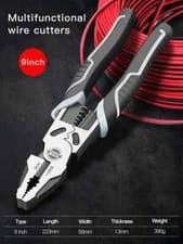 Image of UK Heavy Duty Upgrade 7" Combination Industrial Long Nose Cutter Cutting Pliers