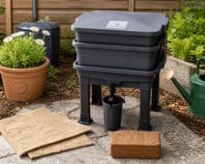 Image of Worm Farm Compost Bin Food Waste Composter Garden Wormery System