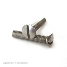 Image of Metric A2 Stainless Steel Raised Countersunk Slotted Head Machine Screws M4 - M8