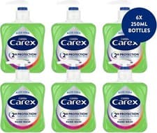 Image of Carex Complete Original Hand Wash Aloe Vera Pump Soap Liquid Gel Pack 6x250ml