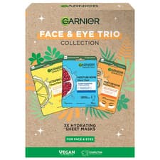 Image of Garnier Face & Eye Trio Mask Collection Giftset 3X Hydrating Sheet Masks