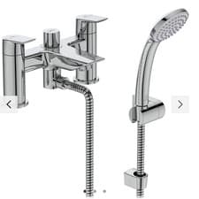 Image of Ideal Standard Tesi 2 Hole Dual Control Bath Shower Mixer A6591AA