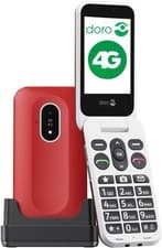 Image of Doro Leva L20 4G Flip Big Button 128MB SIM-Free Unlocked Mobile Phone Red/White