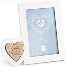 Image of 7075 Sister Photo Frame, White, Photo Size 6 x 4 inches