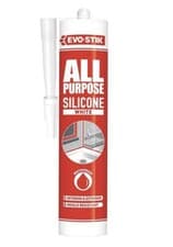 Image of # Silicone Evo Stik All Purpose White Silicone Sealant Kitchen Bathroom X 1