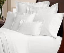 Image of Double Extra Deep Fitted Sheets TC400 100% Combed Cotton Sateen White 16"Depth