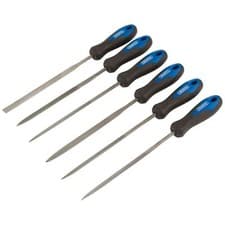Image of 1x 6 Piece Draper 140mm Soft Grip Needle File - 83982