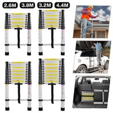 Image of 2.6M 3.2M 3.8M Telescopic Ladder Multi-Purpose Folding Extendable Ladder