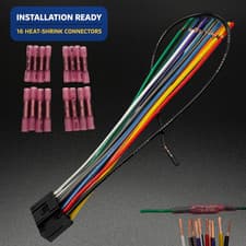 Image of NEW WIRE HARNESS FOR JVC KW-Z1000W KWZ1000W Car Receiver Kit With Connectors