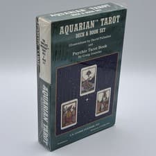 Image of 1970 Aquarian Tarot Deck/Book Set by David Palladini + Psychic Tarot OOP VTG