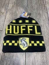 Image of New Cinereplicas Harry Potter Hufflepuff Knit Beanie Yellow/Black One Size Adult