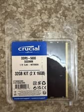 Image of Crucial DDR5 5600MHz 32GB Kit (2x16GB) SODIMM Laptop Memory CT2K16G56C46S5