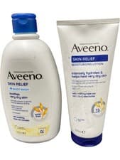 Image of Aveeno Skin Relief Body Wash and Moisturising Lotion Set 500ml 200m 1 XJV001