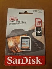 Image of SanDisk 128GB Ultra SDXC Memory Card Class 10 UHS-I 120mb/S Full HD *Brand New