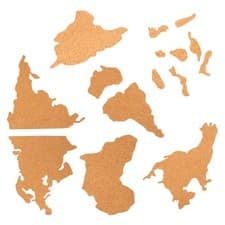Image of 1 Set World Map Shaped Notice Board Cork Message Boards Cork Board World Map