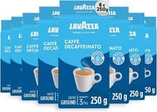 Image of Lavazza, Caffe Decaffeinato, Ground Coffee, 8 x 250g, Filter Machine