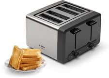 Image of Bosch DesignLine Stainless Steel Toaster Four Slice TAT5P441GB Boxed but Damaged