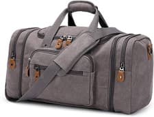 Image of Gonex Expandable Canvas Holdall - 50L/60L Large Duffel Bag with Multi-Pockets,