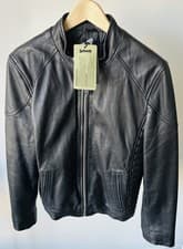 Image of Schott NYC Men's Leather Jacket LC BREAKER M LAMB SKIN MEDIUM BNWT BLACK