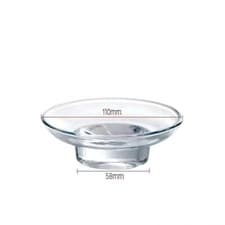 Image of PACK OF 1/2Standard Replacement Glass Soap Dish High Quality New - Transparent