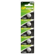 Image of 5x GP Lithium CR1632 Coin Batteries 1632 DL1632 3V Longest Expiry UK